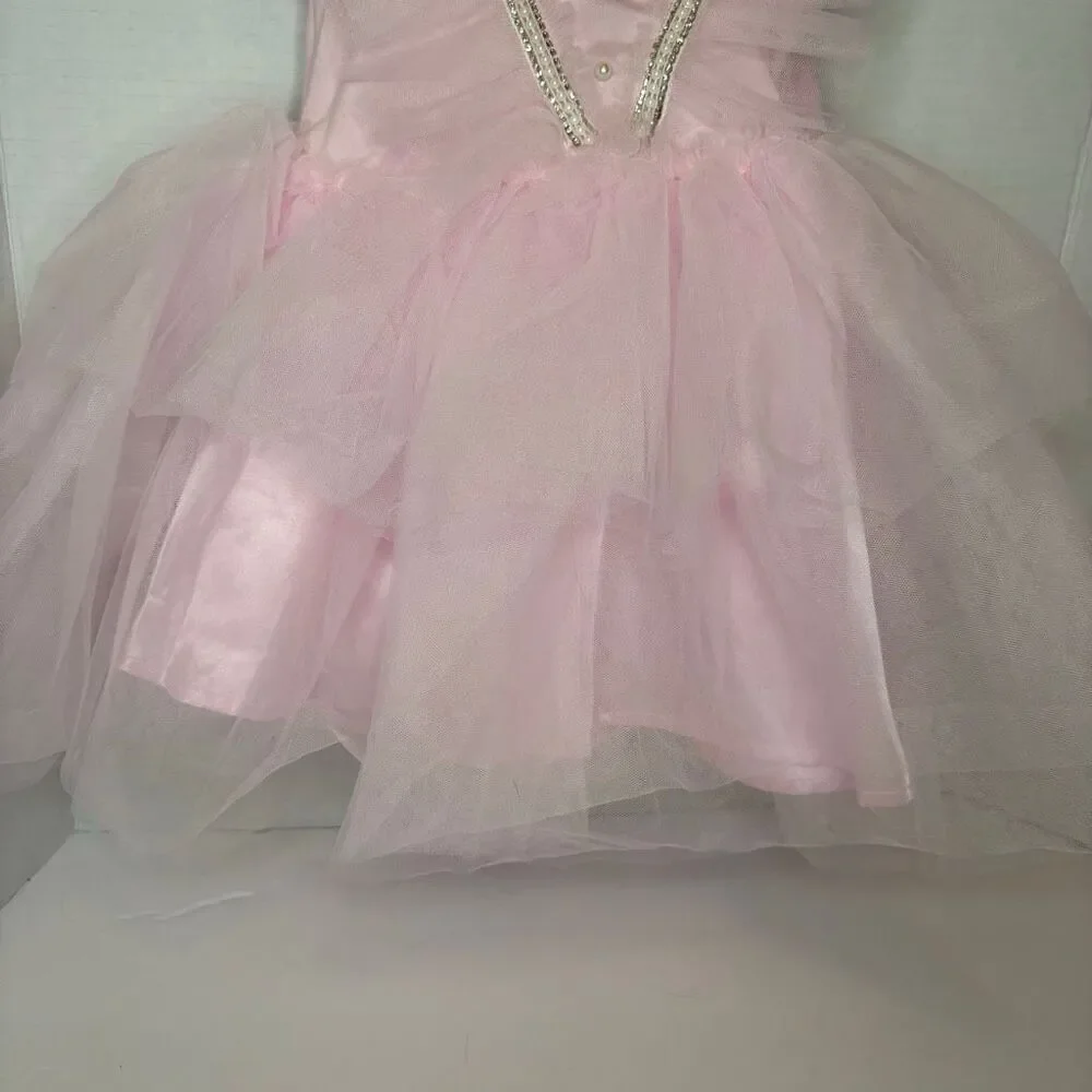 Jessica Simpson Pink Faux Pearl Rhinestone Tule Tutu Dress Up Dress Tiara 2T NWT